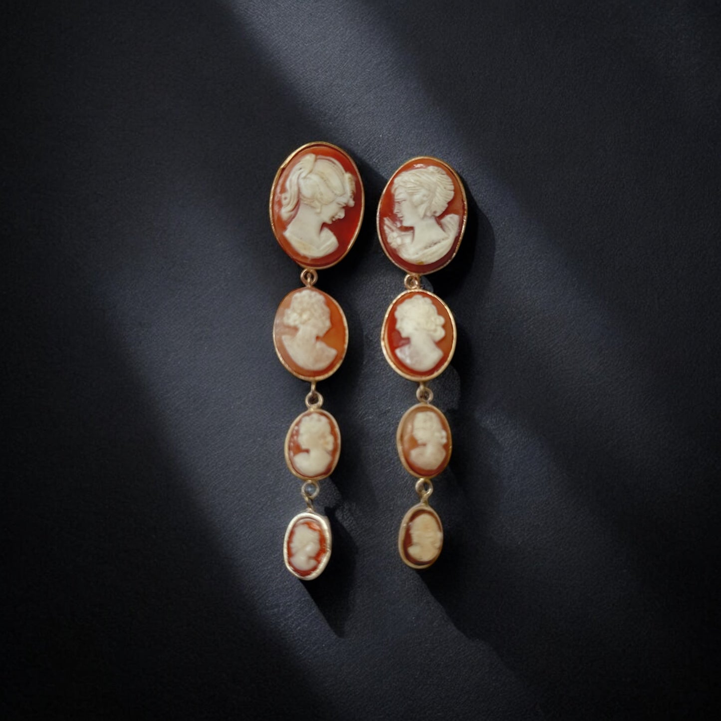 Camea drop earrings