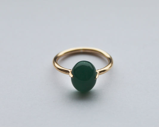 Harmony rings – Emerald green