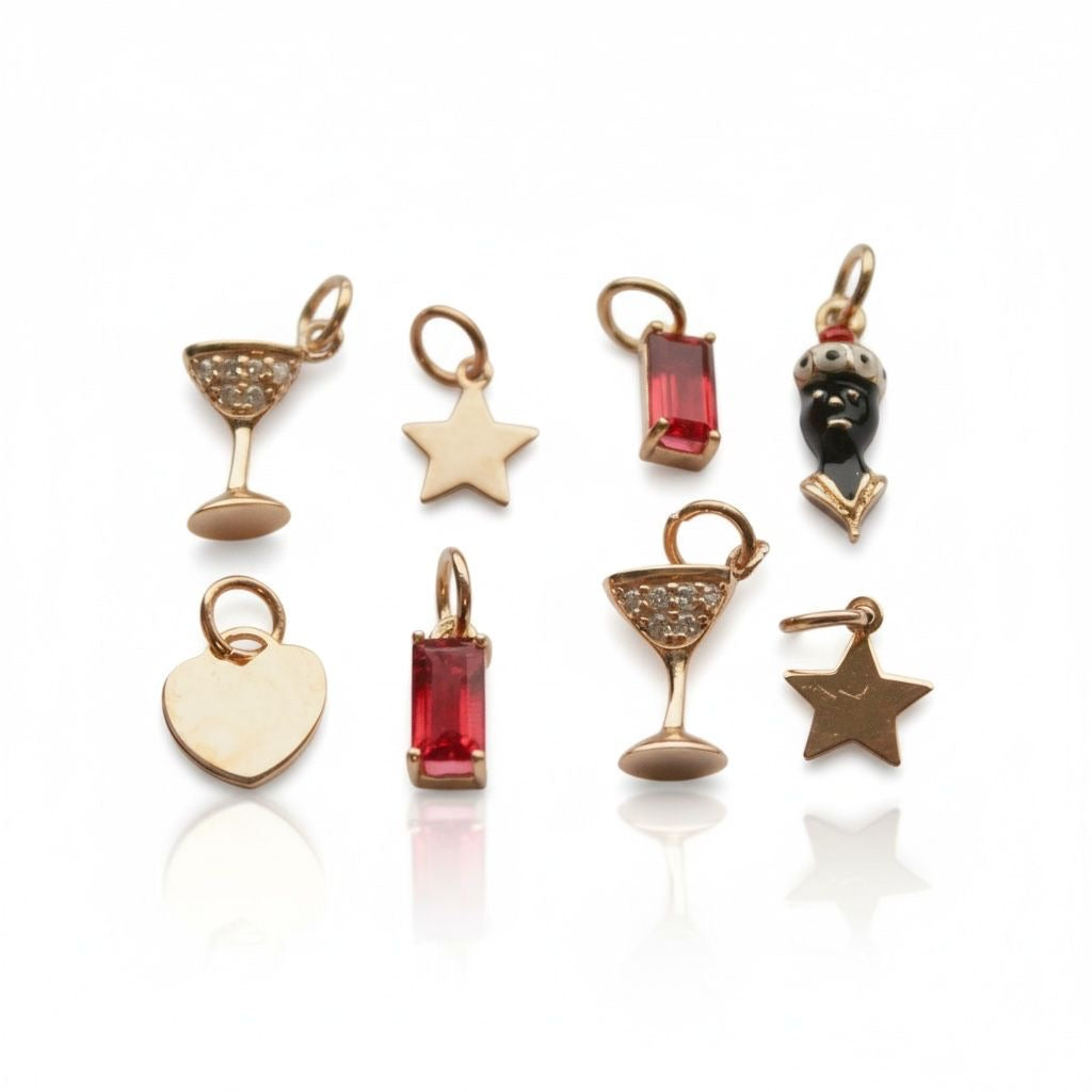 La Lune charm: Ruby quartz